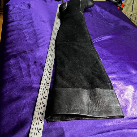 📌Colin Stuart Black Over the Knee Heeled Boots - Picture 9 of 15